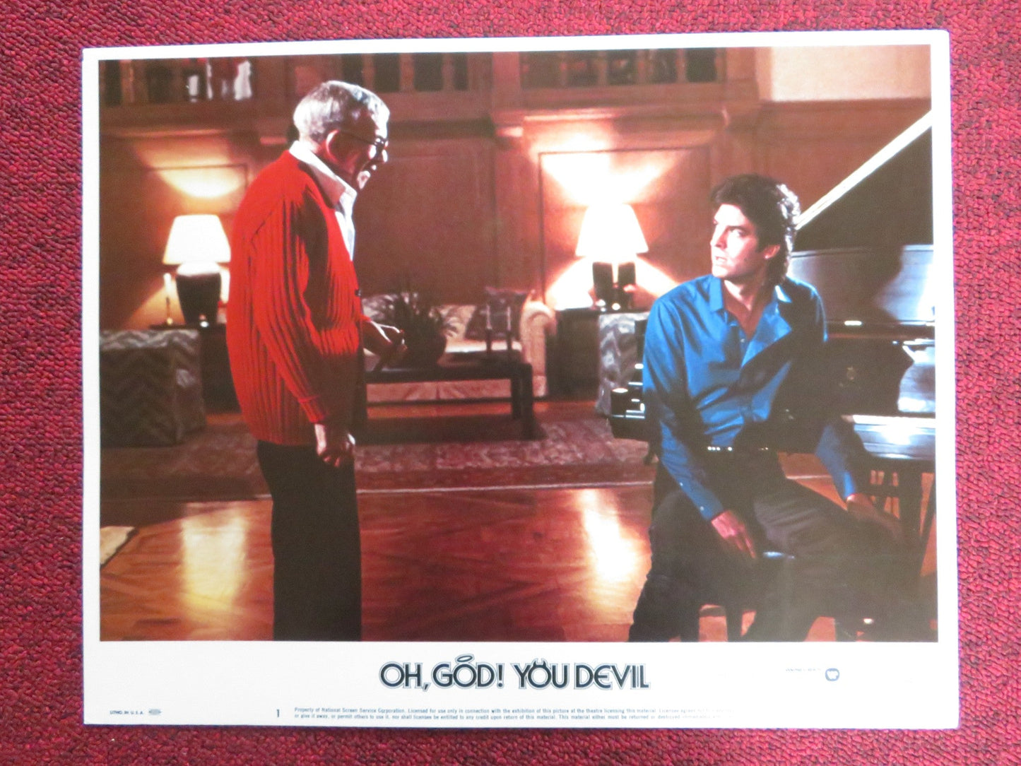OH GOD! YOU DEVIL US LOBBY CARD FULL SET GEORGE BURNS TED WASS 1984 Rendezvous Cinema Movie posters