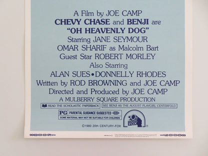 OH HEAVENLY DOG US INSERT POSTER CHEVY CHASE BENJI JANE SEYMOUR 1980 Movie posters