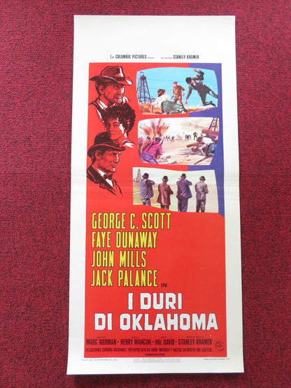 OKLAHOMA CRUDE ITALIAN LOCANDINA POSTER GEORGE C. SCOTT FAYE DUNAWAY 1973 Rendezvous Cinema Movie posters