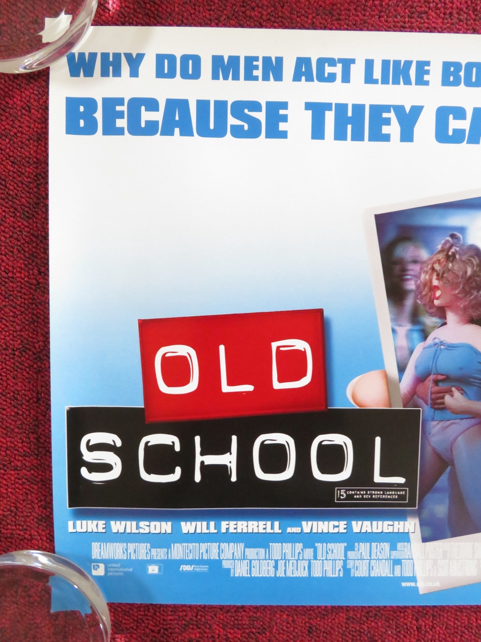 OLD SCHOOL UK MINI QUAD POSTER LUKE WILSON WILL FERRELL 2003 Rendezvous Cinema Movie posters