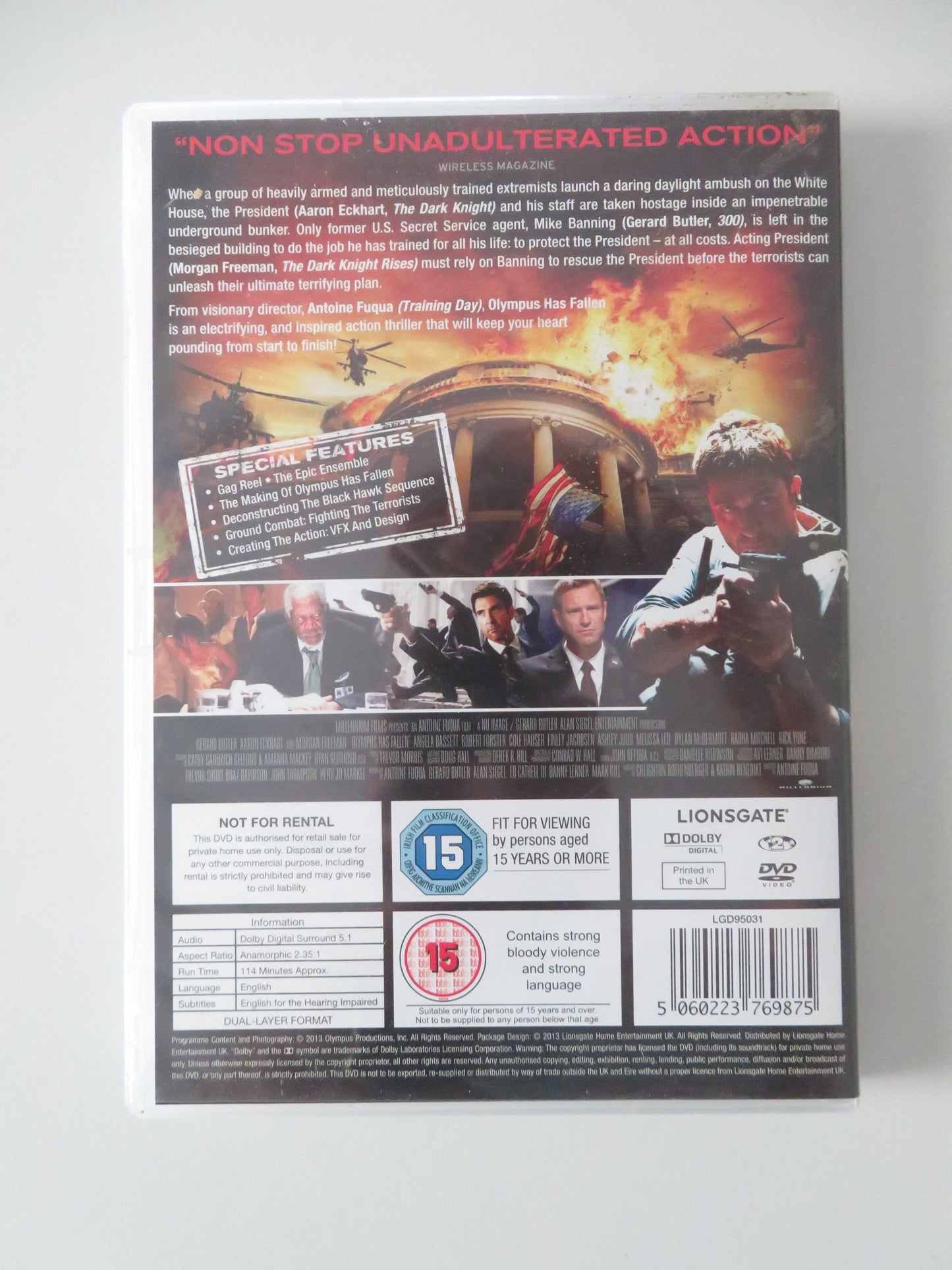 Olympus Has Fallen (DVD) Gerard Butler Aaron Eckhart M. Freeman 2013 Region 2 Movie posters