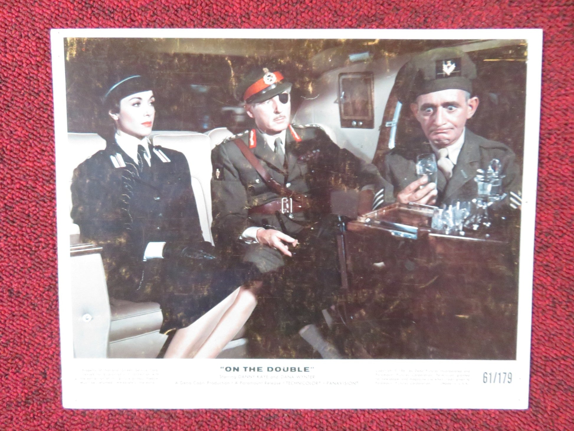 ON THE DOUBLE - B LOBBY CARD DANNY KAYE DANA WYNTER 1961 Rendezvous Cinema Movie posters