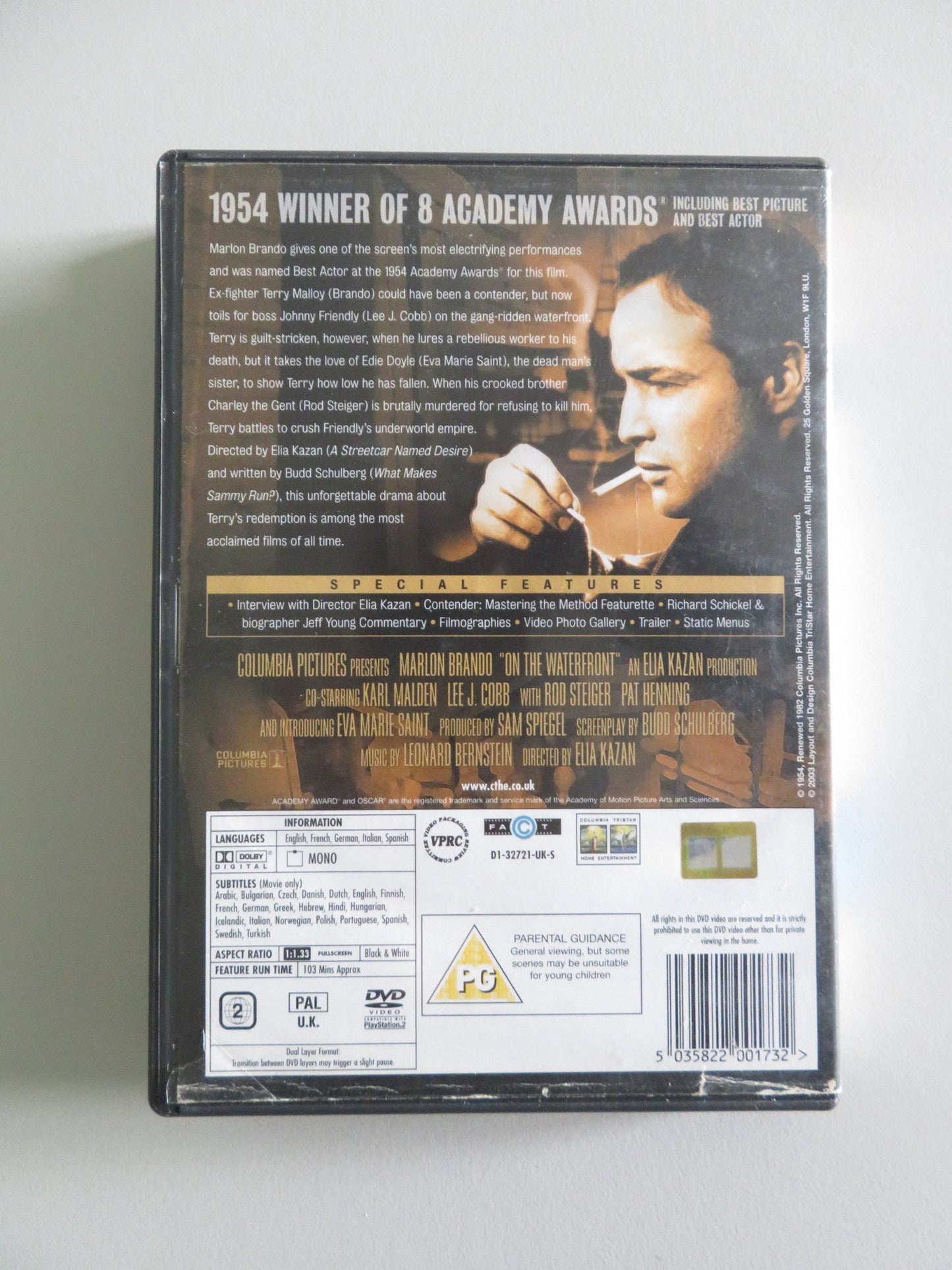 ON THE WATERFRONT (DVD) MARLON BRANDO KARL MALDEN 1954 REGION 2 Rendezvous Cinema Movie posters