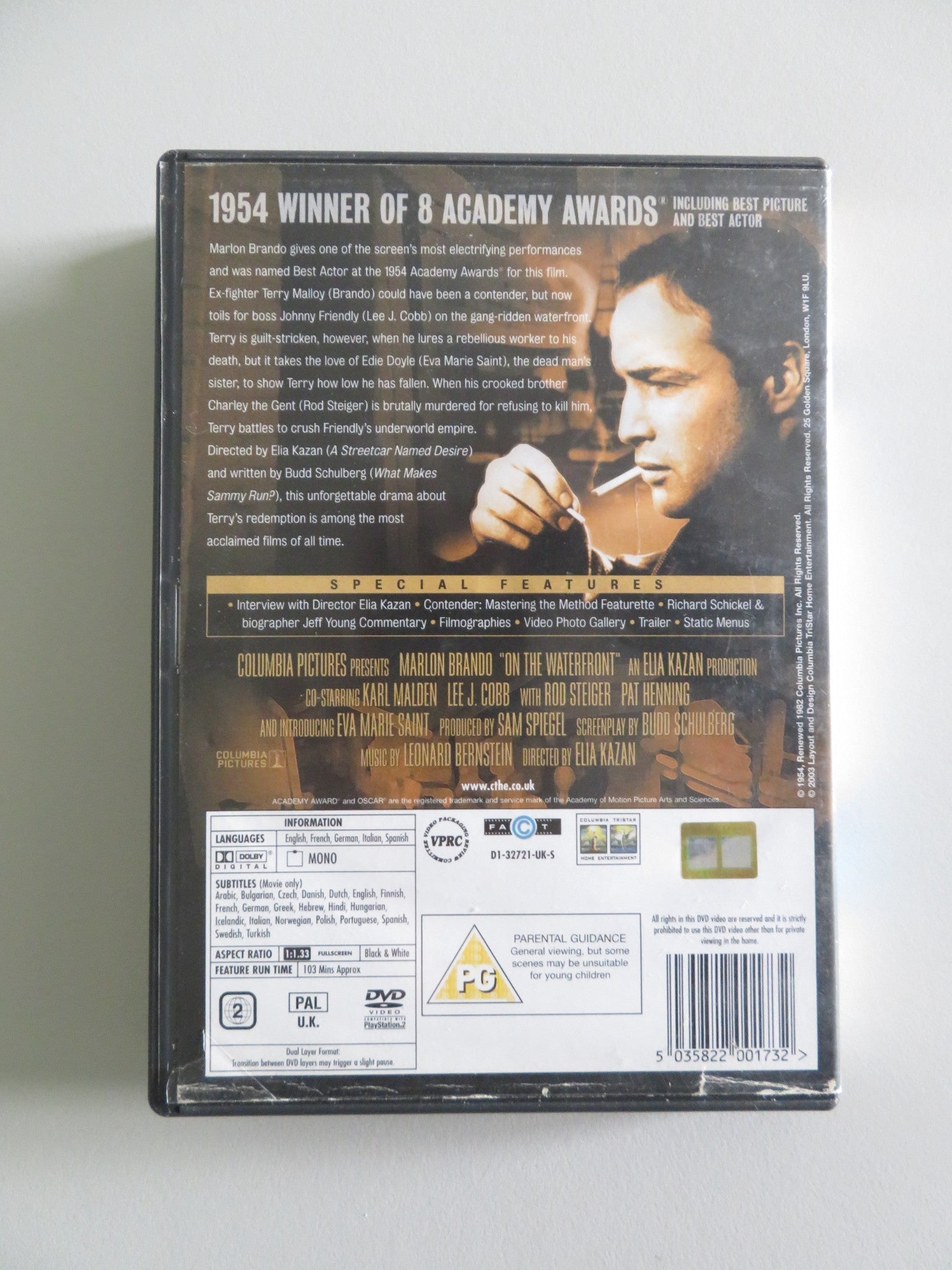 ON THE WATERFRONT (DVD) MARLON BRANDO KARL MALDEN 1954 REGION 2 Rendezvous Cinema Movie posters