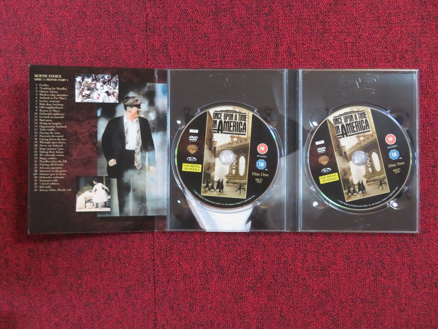 ONCE UPON A TIME IN AMERICA - SPECIAL EDITION (DVD) ROBERT DE NIRO 1984 REGION 2 Rendezvous Cinema Movie posters