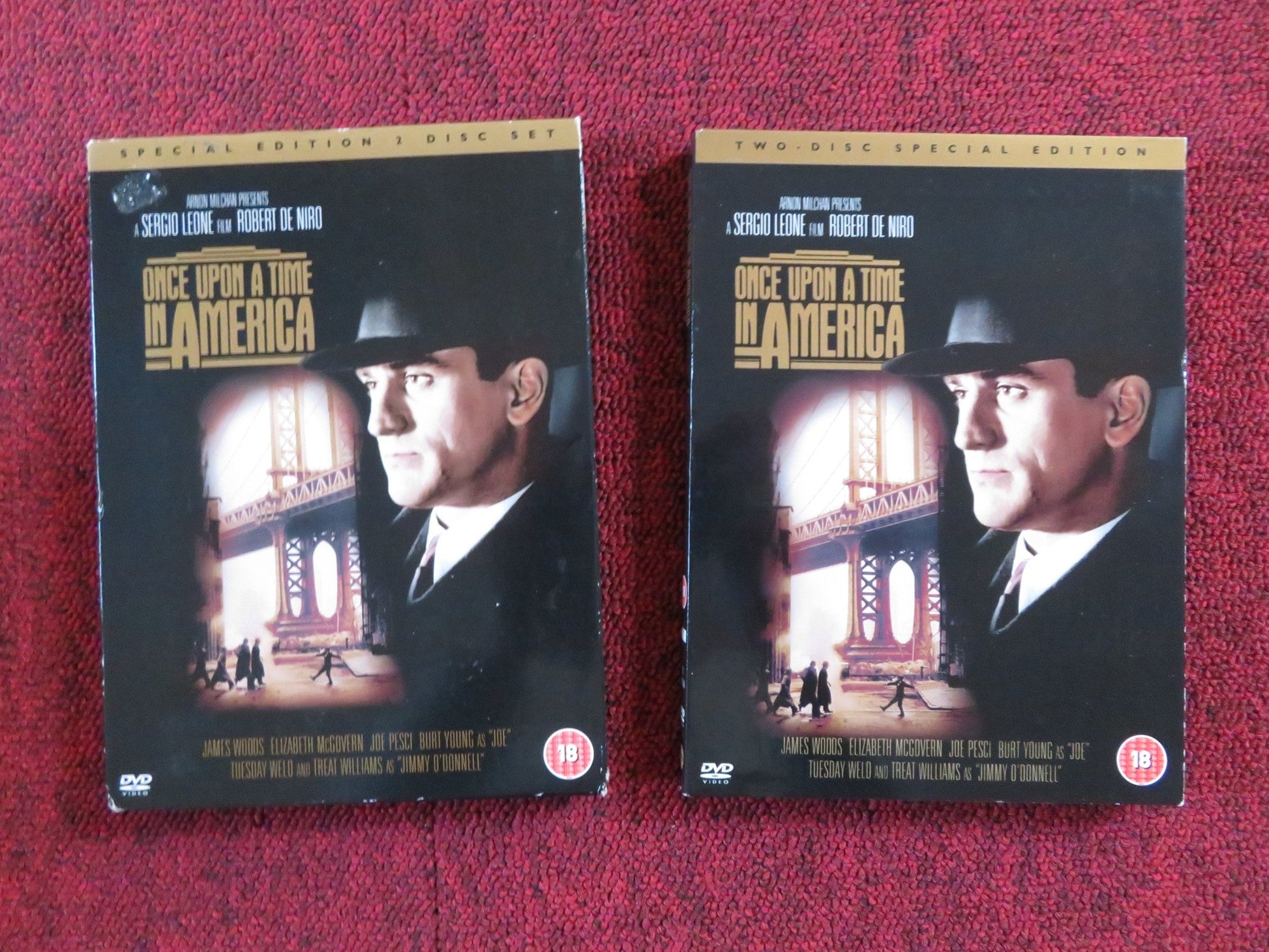 ONCE UPON A TIME IN AMERICA - SPECIAL EDITION (DVD) ROBERT DE NIRO 1984 REGION 2 Rendezvous Cinema Movie posters