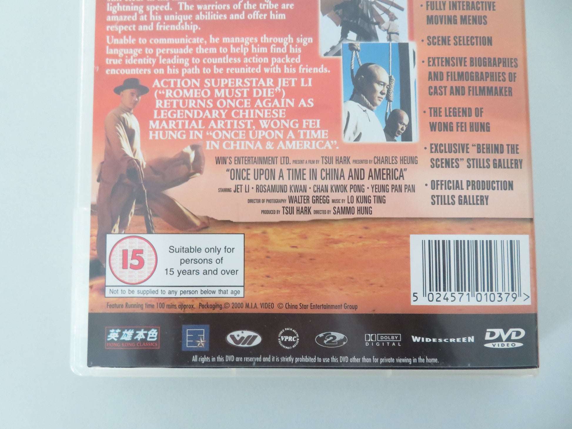 Once Upon a Time in China and America (DVD) Jet Li Rosamund Kwan 1997 Region 2 Movie posters