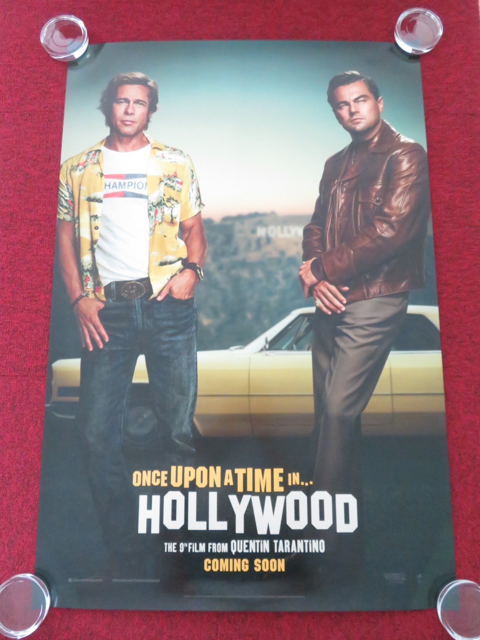 ONCE UPON A TIME IN... HOLLYWOOD - B ONE SHEET ROLLED POSTER PITT DICAPRIO 2019 Movie posters