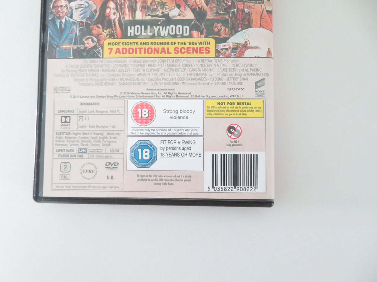 Once Upon a Time... in Hollywood (DVD) Leonardo DiCaprio Brad Pitt 2019 Region 2 Movie posters