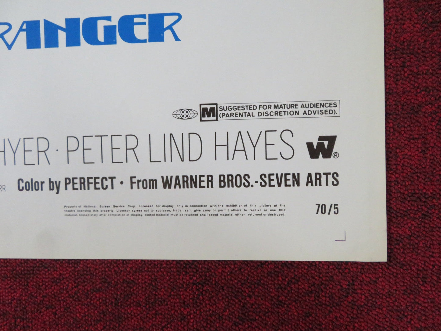 ONCE YOU KISS A STRANGER... FOLDED US ONE SHEET POSTER PAUL BURKE C. LYNLEY 1969 Rendezvous Cinema Movie posters