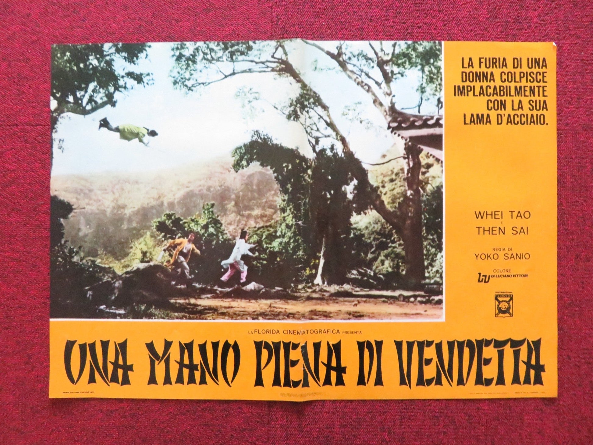 ONE ARMED SWORDSWOMAN - A ITALIAN FOTOBUSTA POSTER CHING - CHING CHANG 1973 Rendezvous Cinema Movie posters