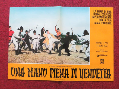 ONE ARMED SWORDSWOMAN - B ITALIAN FOTOBUSTA POSTER CHING - CHING CHANG 1973 Rendezvous Cinema Movie posters