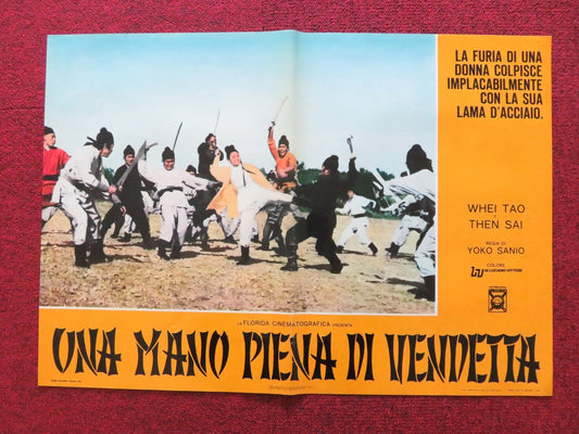 ONE ARMED SWORDSWOMAN - B ITALIAN FOTOBUSTA POSTER CHING - CHING CHANG 1973 Rendezvous Cinema Movie posters