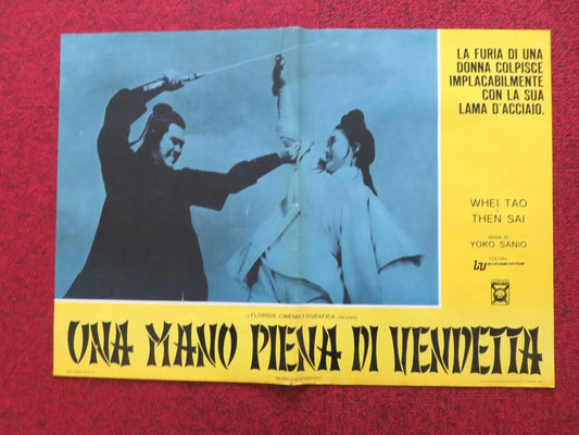 ONE ARMED SWORDSWOMAN - C ITALIAN FOTOBUSTA POSTER CHING - CHING CHANG 1973 Rendezvous Cinema Movie posters