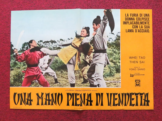 ONE ARMED SWORDSWOMAN - E ITALIAN FOTOBUSTA POSTER CHING - CHING CHANG 1973 Rendezvous Cinema Movie posters