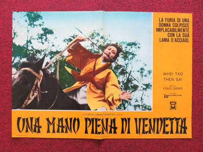 ONE ARMED SWORDSWOMAN - G ITALIAN FOTOBUSTA POSTER CHING - CHING CHANG 1973 Rendezvous Cinema Movie posters