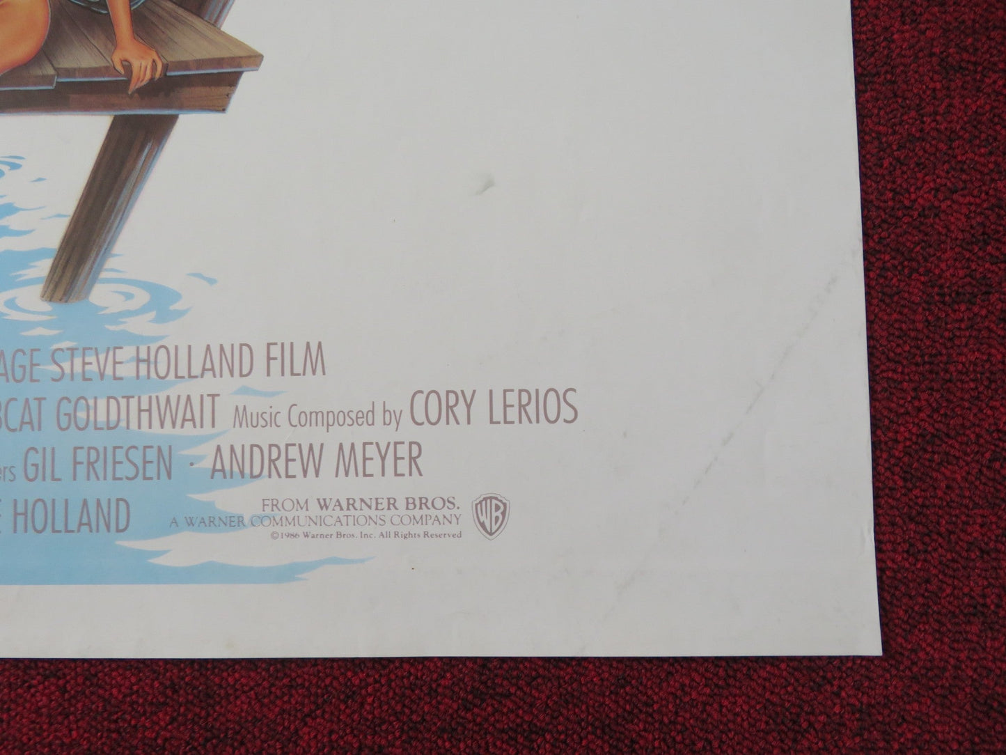 ONE CRAZY SUMMER FOLDED US ONE SHEET POSTER JOHN CUSACK LINDA WARREN 1986 Rendezvous Cinema Movie posters