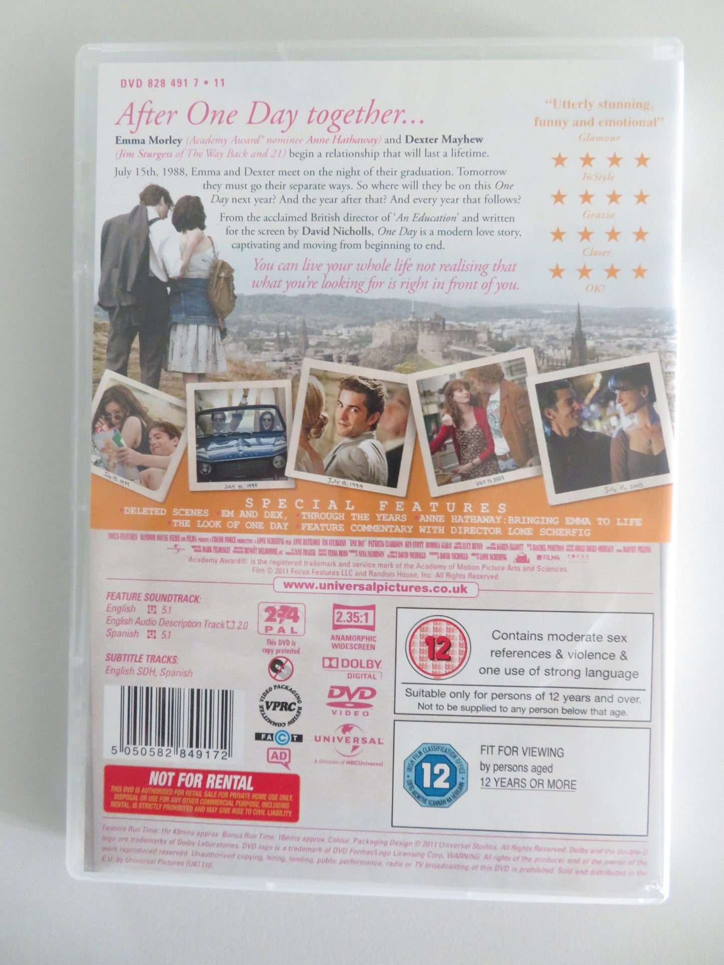 ONE DAY (DVD) ANNE HATHAWAY JIM STURGESS 2011 REGION 2,4 Movie posters