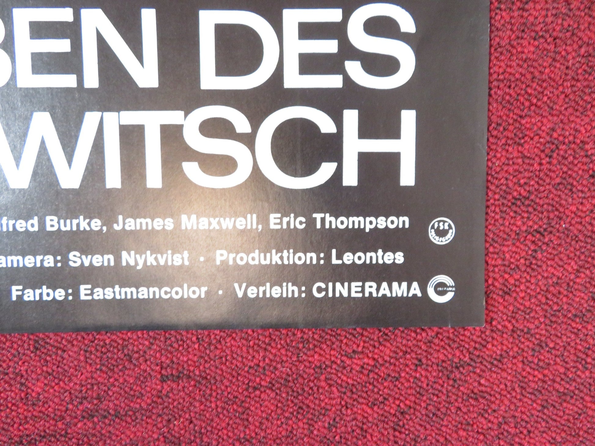 ONE DAY IN THE LIFE OF IVAN DENISOVICH GERMAN A1 POSTER FOLDED T. COURTENAY 1974 Rendezvous Cinema Movie posters