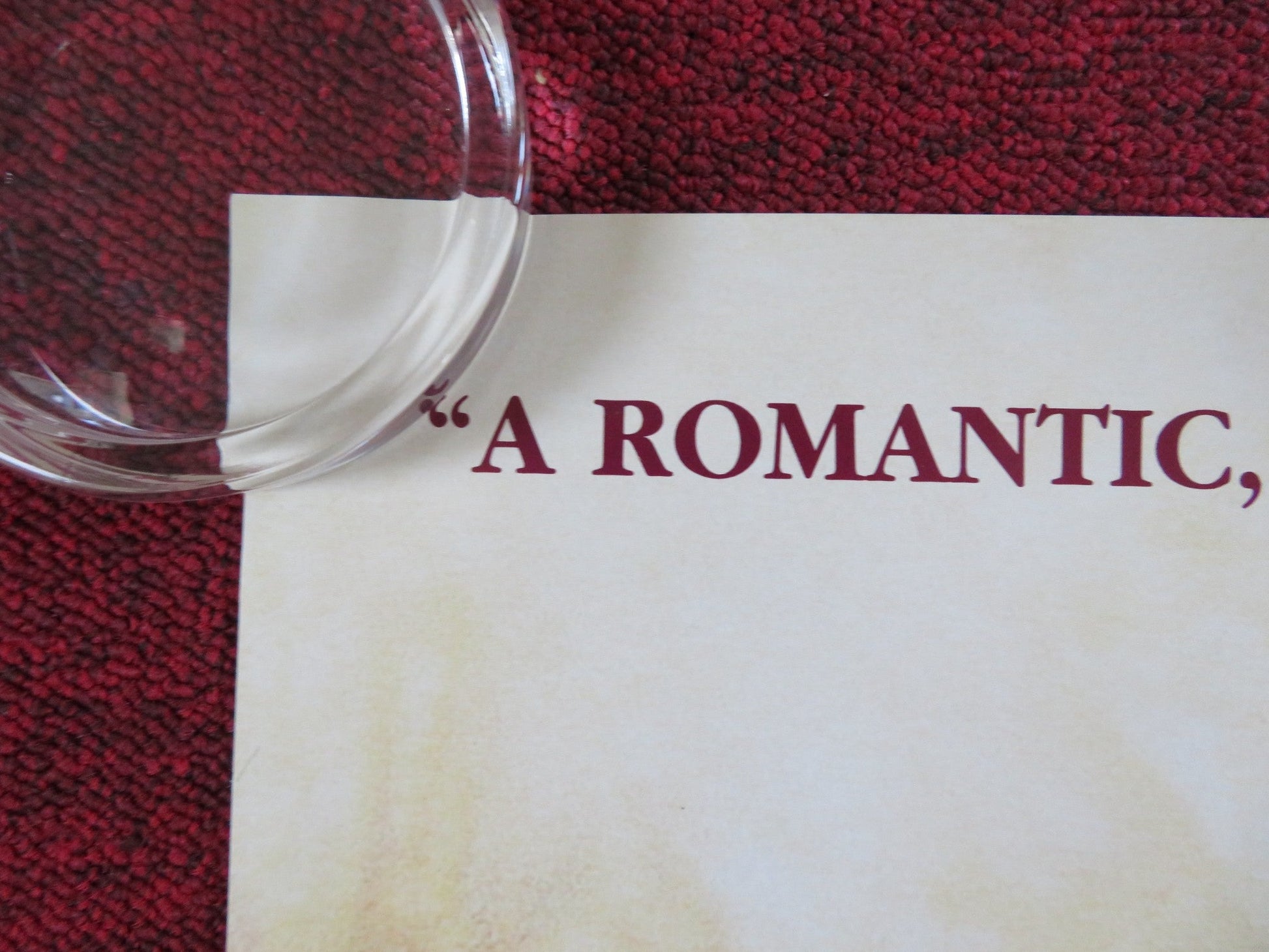 ONE FINE DAY VHS VIDEO POSTER ROLLED GEORGE CLOONEY MICHELLE PFEIFFER 1996 Rendezvous Cinema Movie posters