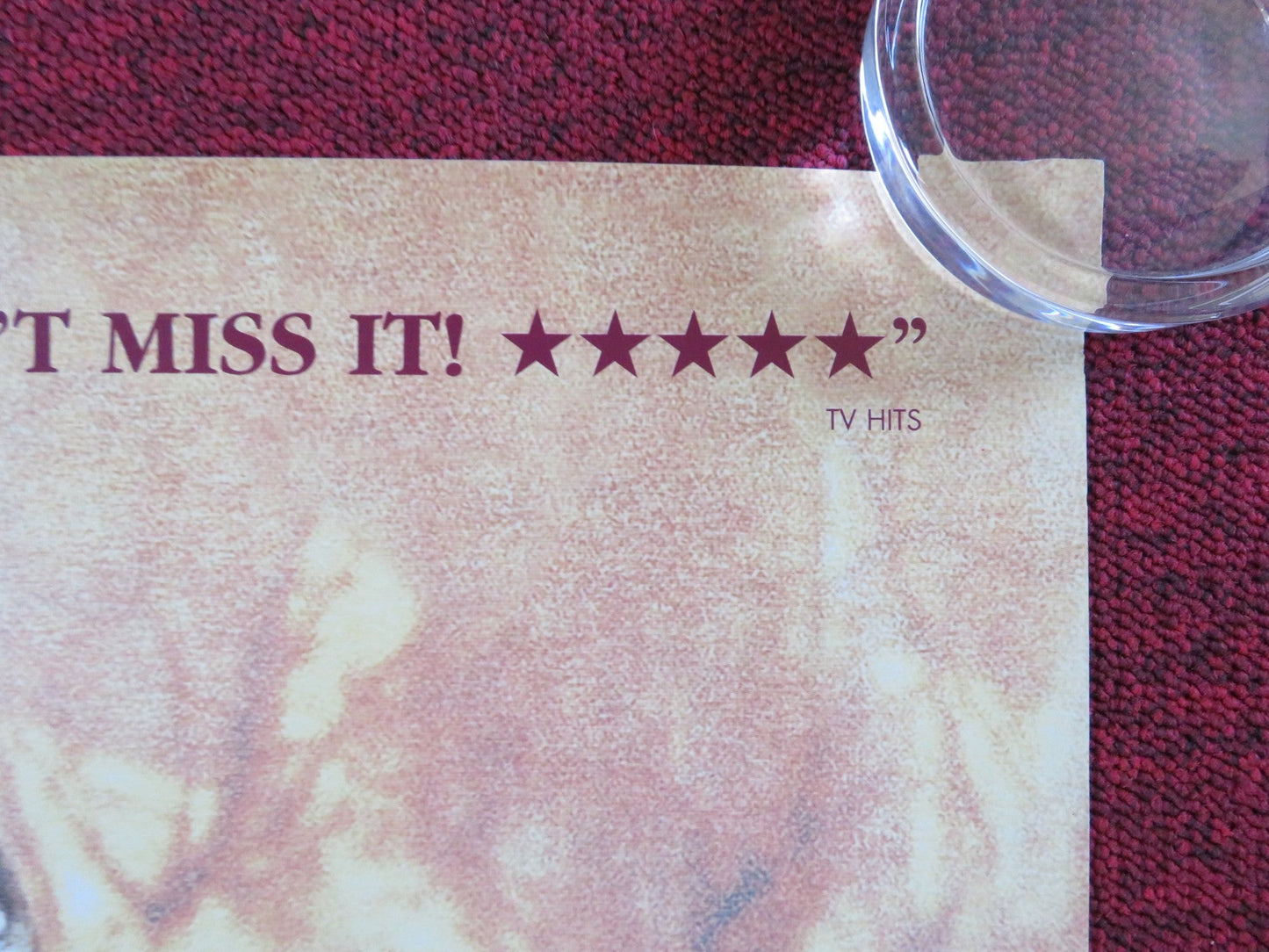 ONE FINE DAY VHS VIDEO POSTER ROLLED GEORGE CLOONEY MICHELLE PFEIFFER 1996 Rendezvous Cinema Movie posters