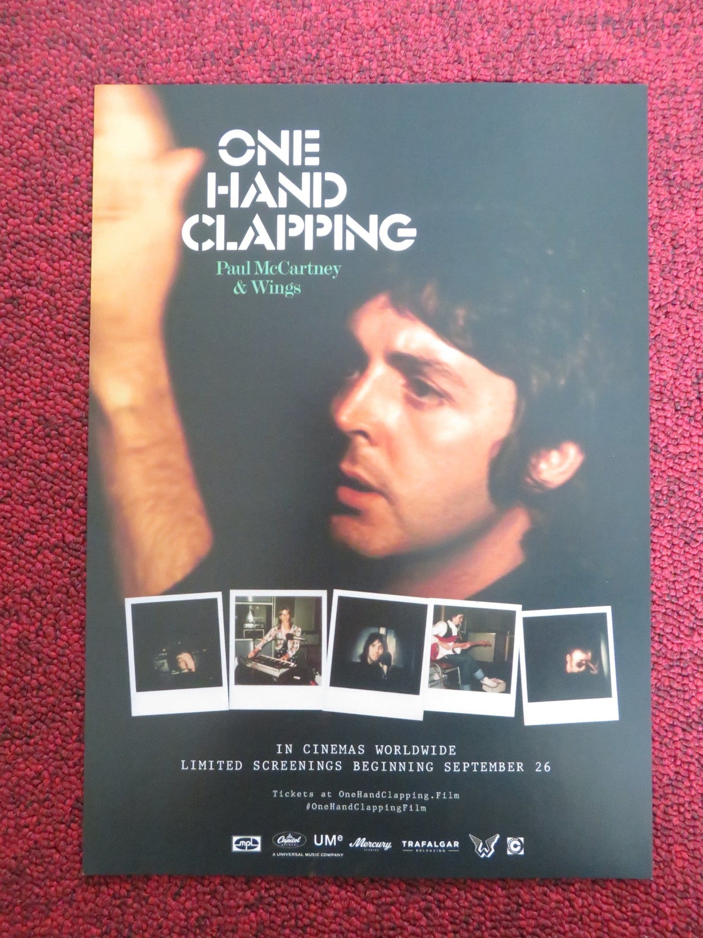 ONE HAND CLAPPING JAPANESE CHIRASHI (B5) POSTER PAUL MCCARTNEY WINGS 2024 Rendezvous Cinema Movie posters