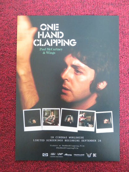 ONE HAND CLAPPING JAPANESE CHIRASHI (B5) POSTER PAUL MCCARTNEY WINGS 2024 Rendezvous Cinema Movie posters