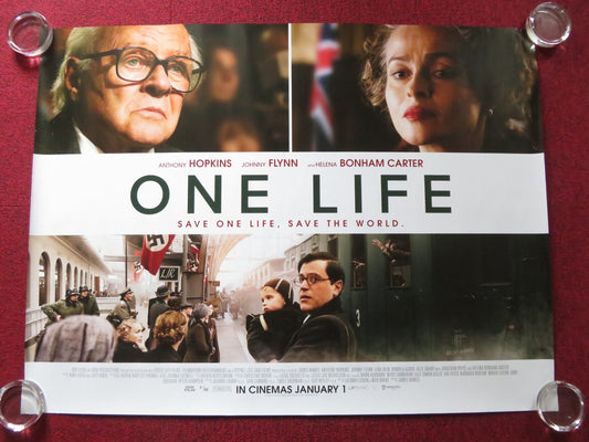 ONE LIFE UK QUAD ROLLED POSTER ANTHONY HOPKINS HELENA BONHAM CARTER 2023 Rendezvous Cinema Movie posters