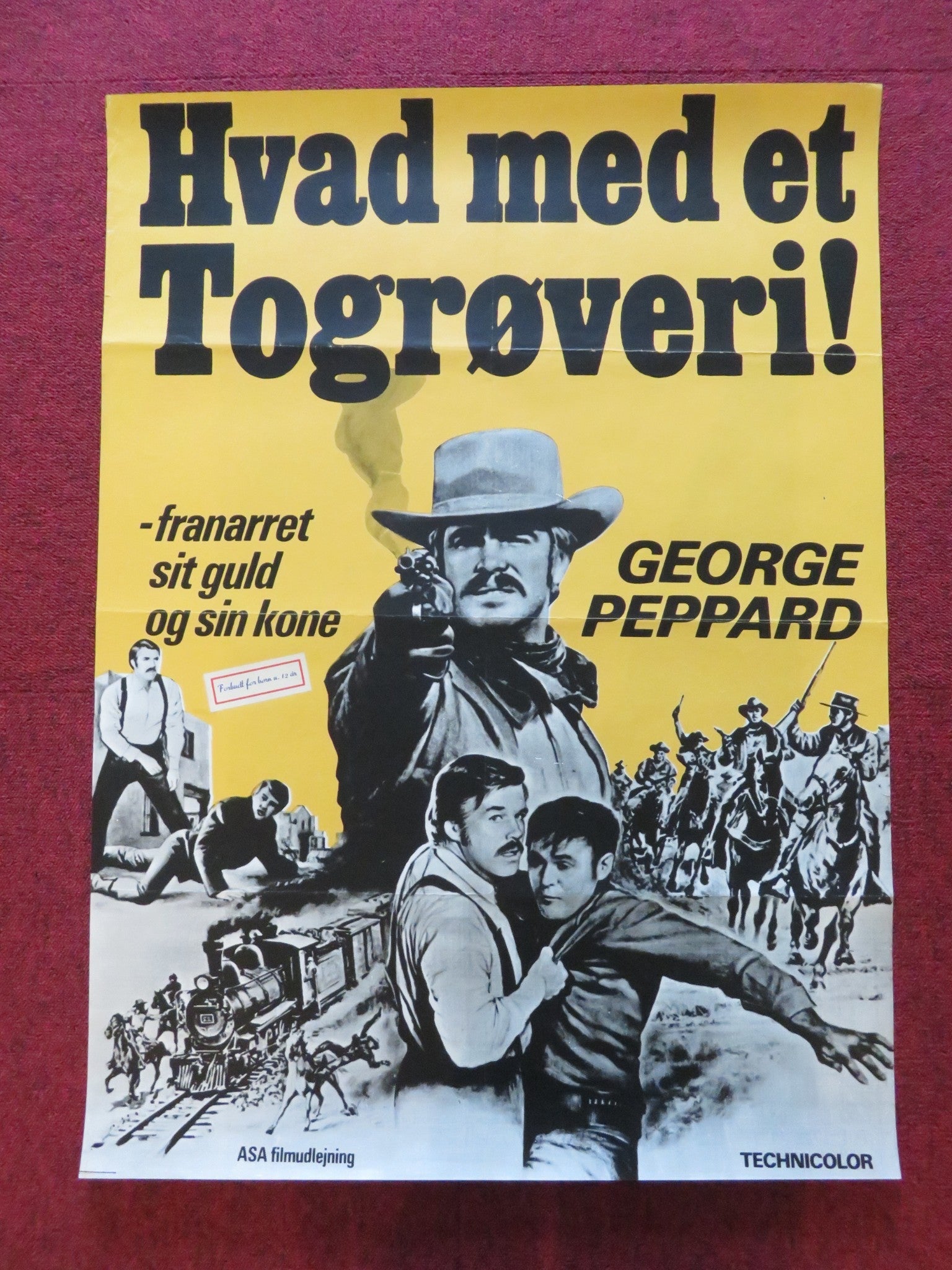 ONE MORE TRAIN TO ROB DANISH POSTER ROLLED GEORGE PEPPARD DIANA MULDAUR 1971 Rendezvous Cinema Movie posters