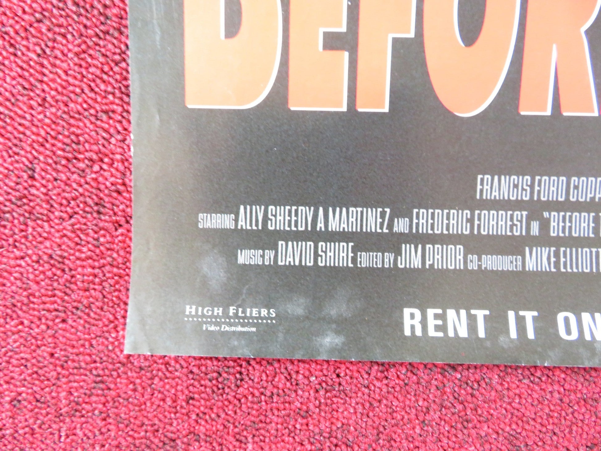 ONE NIGHT STAND VHS VIDEO POSTER ALLY SHEEDY A. MARTINEZ 1995 Rendezvous Cinema Movie posters