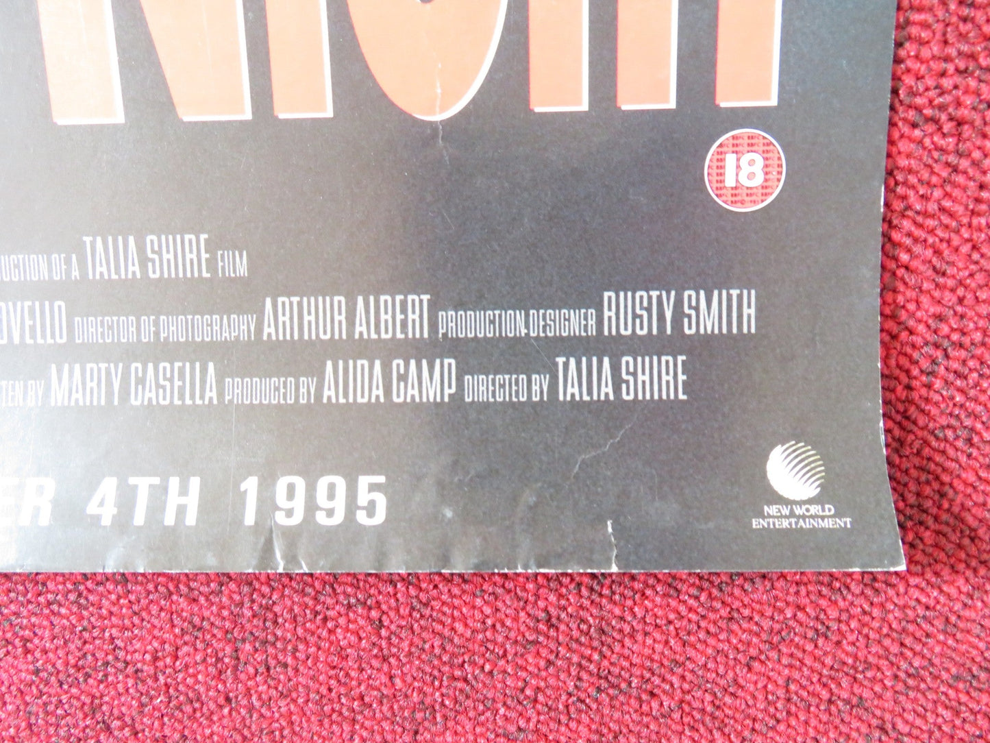 ONE NIGHT STAND VHS VIDEO POSTER ALLY SHEEDY A. MARTINEZ 1995 Rendezvous Cinema Movie posters