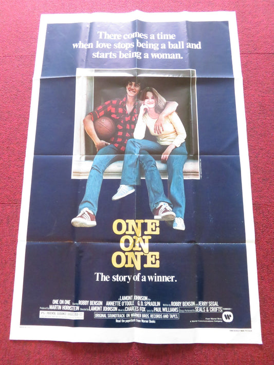 ONE ON ONE - A FOLDED US ONE SHEET POSTER ROBBY BENSON ANNETTE O'TOOLE 1977 Rendezvous Cinema Movie posters