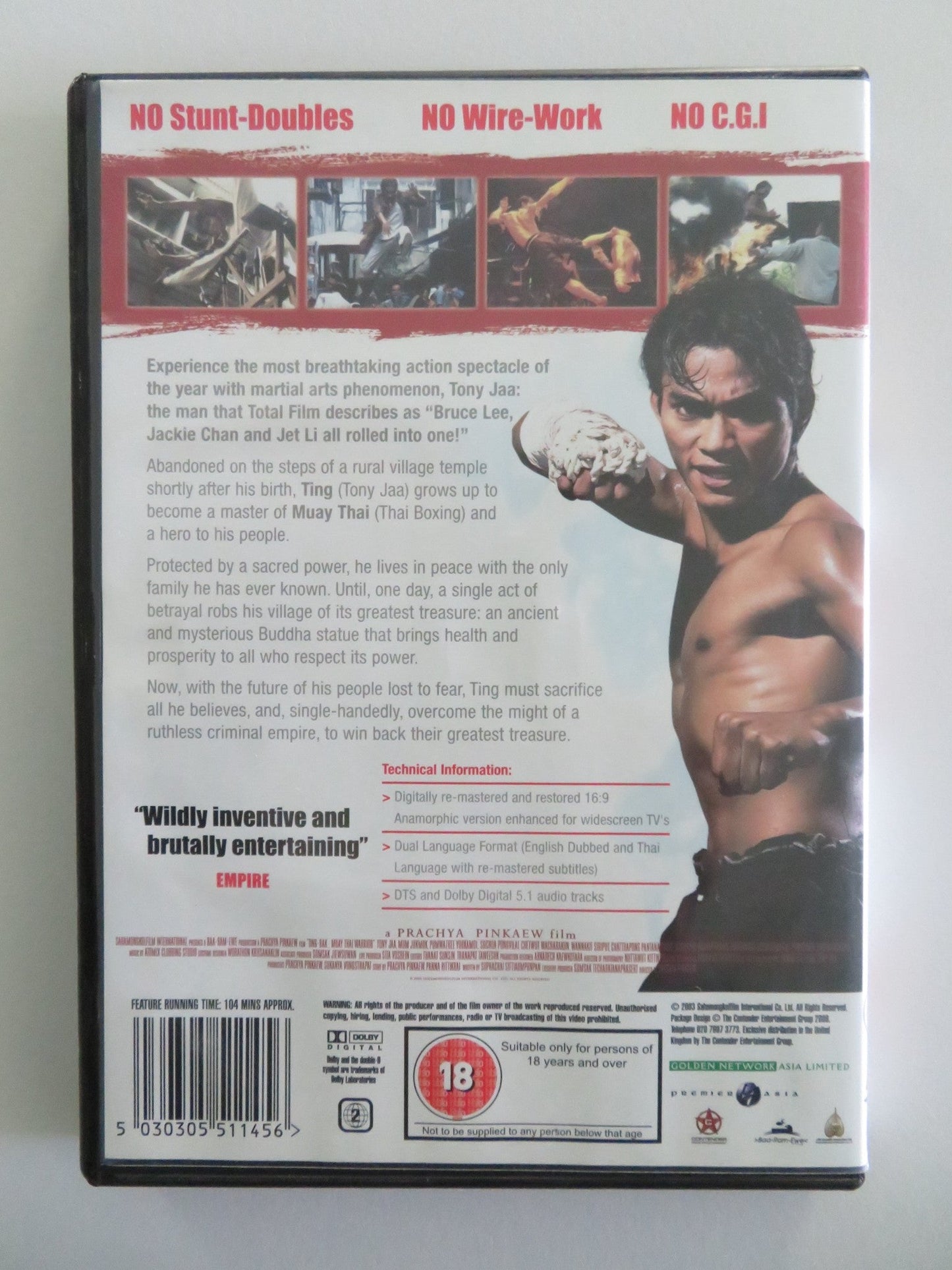 ONG - BAK: THE THAI WARRIOR (DVD) TONY JAA PHETTHAI VONGKUMLAO 2003 REGION 2 Movie posters