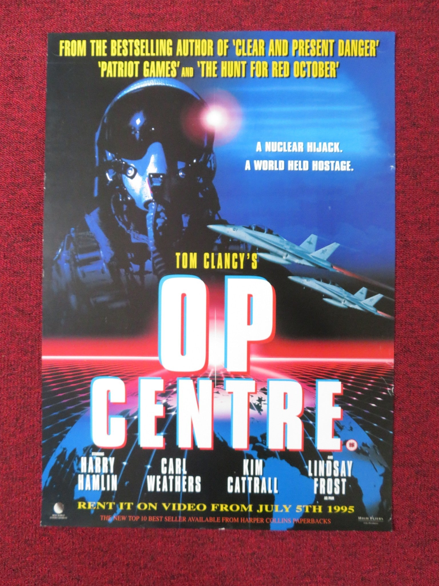 OP CENTRE VHS VIDEO POSTER HARRY HAMLIN CARL WEATHERS 1995 Rendezvous Cinema Movie posters