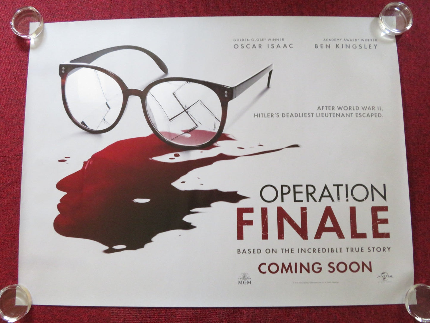 OPERATION FINALE UK QUAD ROLLED POSTER OSCAR ISAAC BEN KINGSLEY 2018 Rendezvous Cinema Movie posters