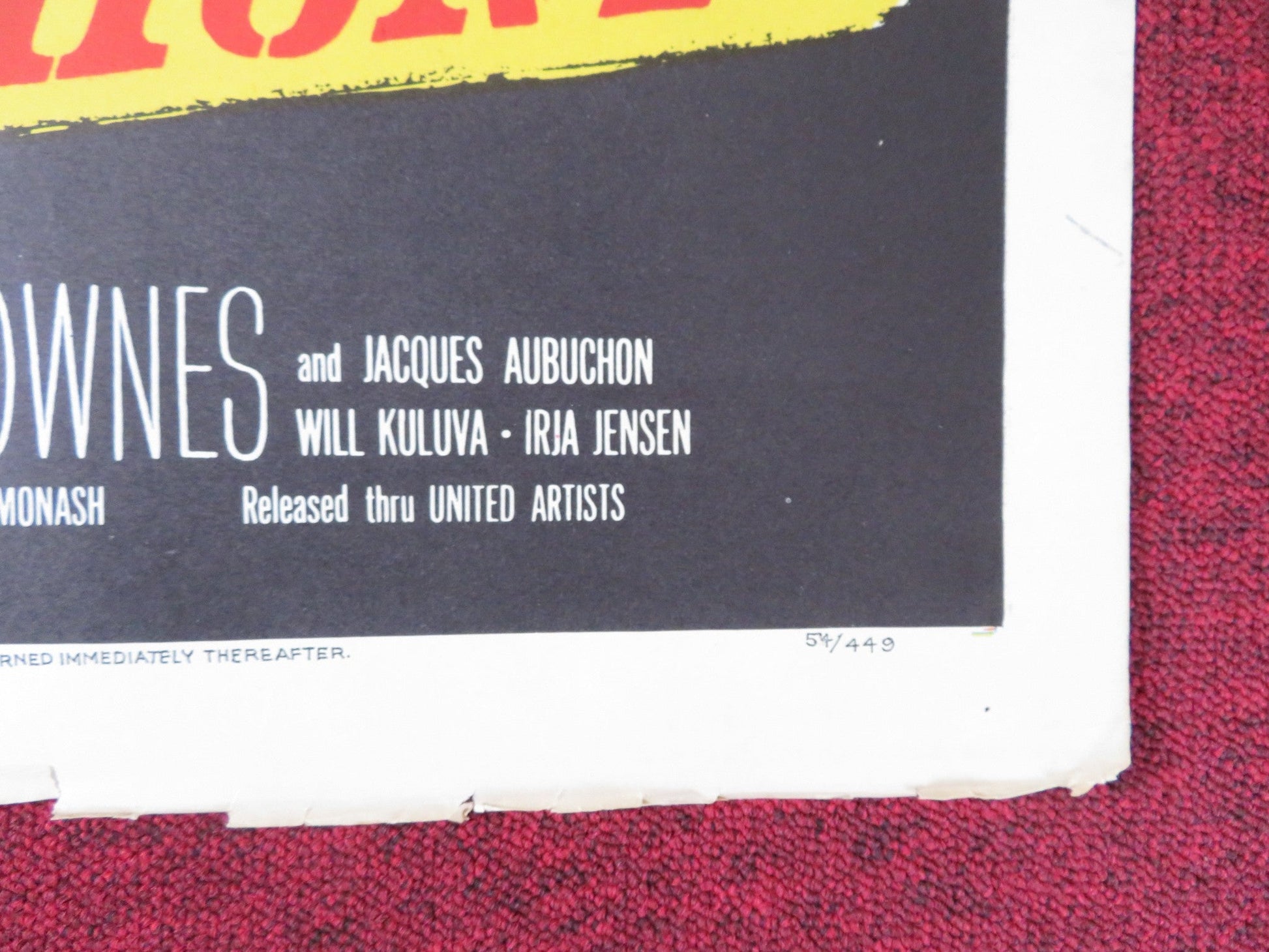 OPERATION MANHUNT FOLDED US ONE SHEET POSTER HARRY TOWNES IRJA JENSEN 1954 Rendezvous Cinema Movie posters