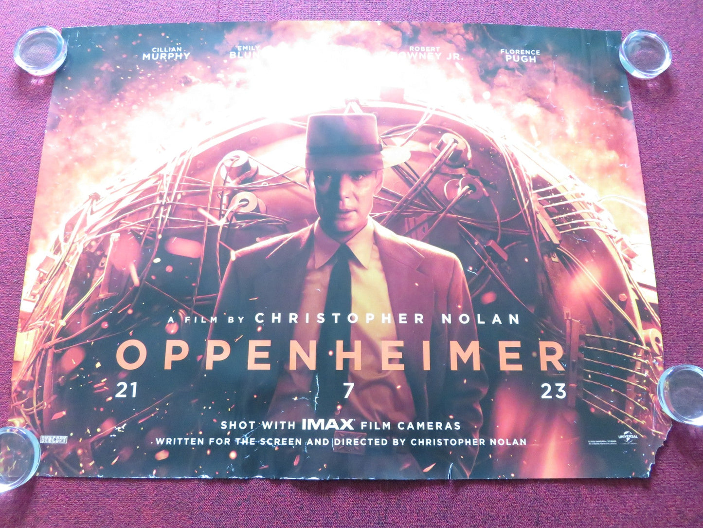 OPPENHEIMER - A UK QUAD ROLLED POSTER CILLIAN MURPHY EMILY BLUNT 2023 Rendezvous Cinema Movie posters
