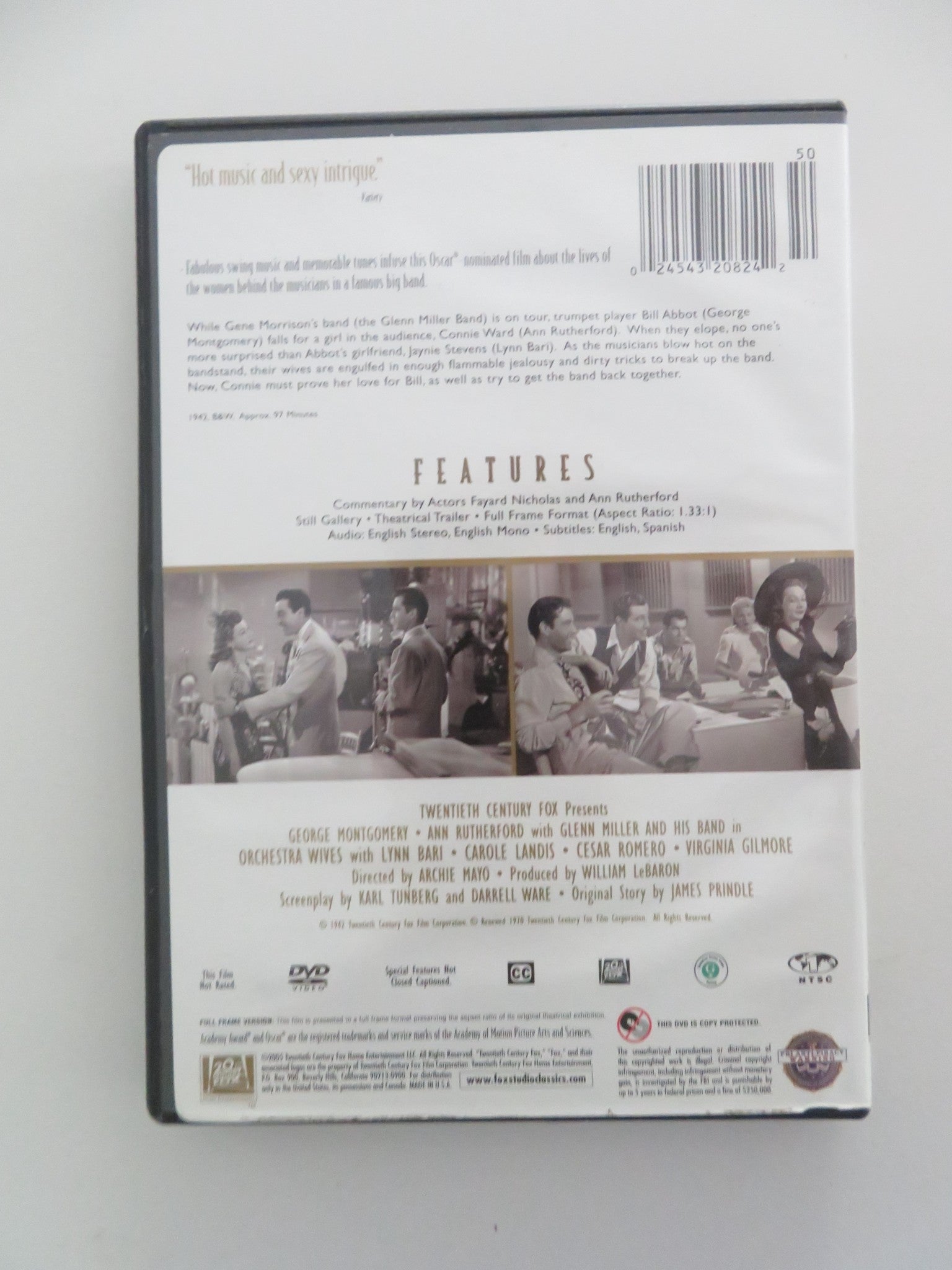 ORCHESTRA WIVES (DVD) GEORGE MONTGOMERY ANN RUTHERFORD 1942 REGION 1 Movie posters