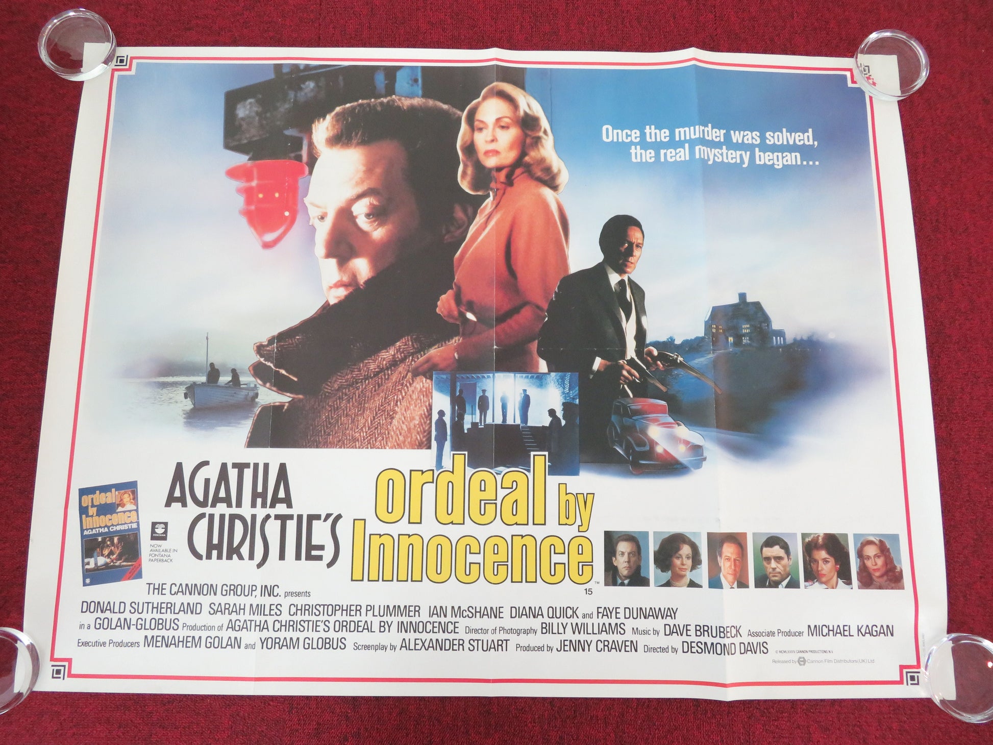 Ordeal by Innocence UK Quad Rolled Poster Cannon Donald Sutherland Dunaway 1984 Movie posters