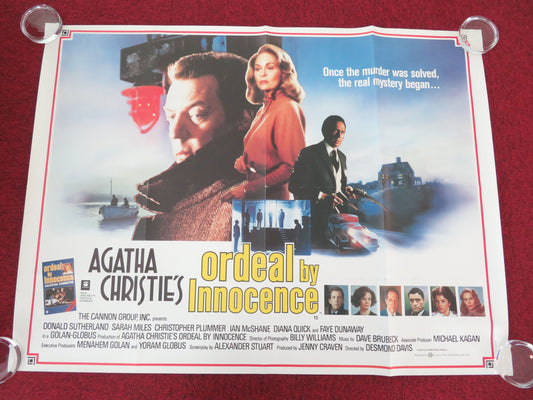 Ordeal by Innocence UK Quad Rolled Poster Cannon Donald Sutherland Dunaway 1984 Movie posters