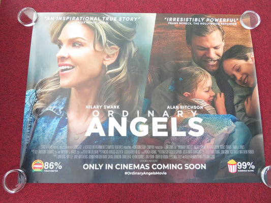 Ordinary Angels UK Quad Rolled Poster Hilary Swank Alan Ritchson 2024 Movie posters