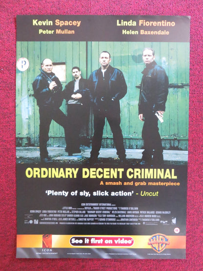 ORDINARY DECENT CRIMINAL VHS VIDEO POSTER KEVIN SPACEY COLIN FARRELL 2000 Rendezvous Cinema Movie posters