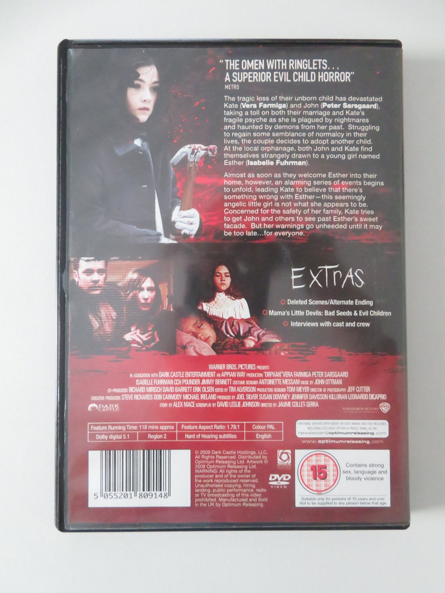 Orphan (DVD) Vera Farmiga Peter Sarsgaard Isabelle Fuhrman 2009 Region 2 Movie posters
