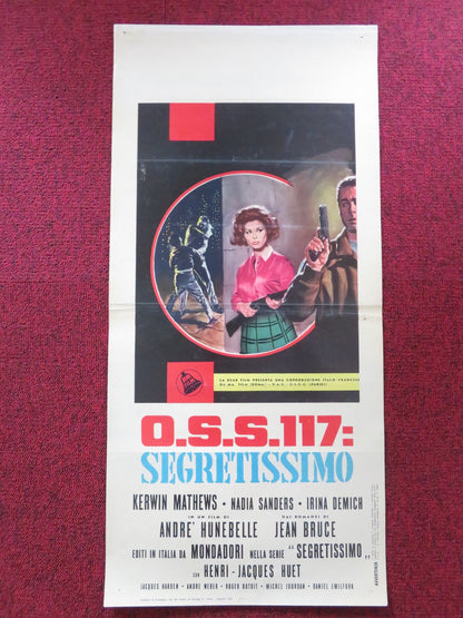 OSS 117 SEGRETISSIMO ITALIAN LOCANDINA POSTER KERWIN MATHEWS NADIA SANDERS 1963 Rendezvous Cinema Movie posters