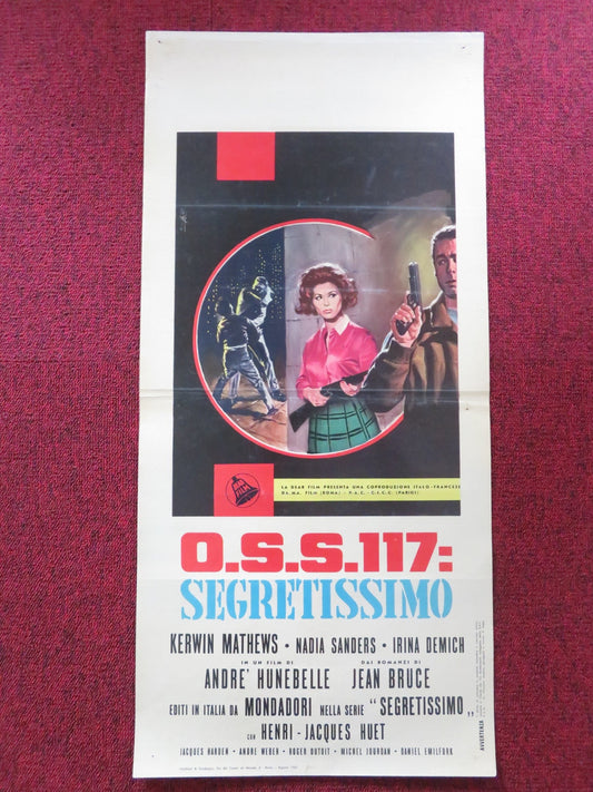 OSS 117 SEGRETISSIMO ITALIAN LOCANDINA POSTER KERWIN MATHEWS NADIA SANDERS 1963 Rendezvous Cinema Movie posters
