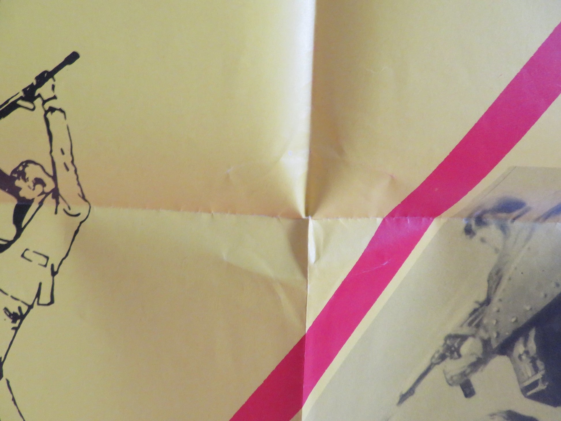 OUR MAN FLINT / VON RYAN'S EXPRESS COMBO FOLDED US ONE SHEET POSTER COBURN 1966 Rendezvous Cinema Movie posters