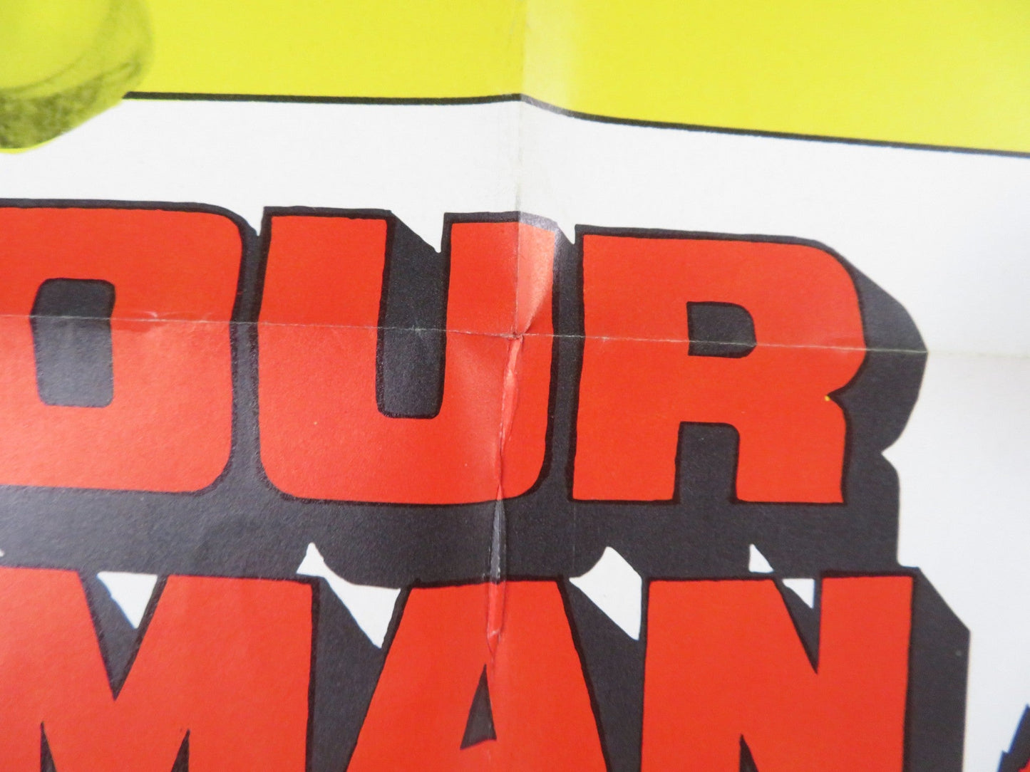 OUR MAN FLINT / VON RYAN'S EXPRESS COMBO FOLDED US ONE SHEET POSTER COBURN 1966 Rendezvous Cinema Movie posters