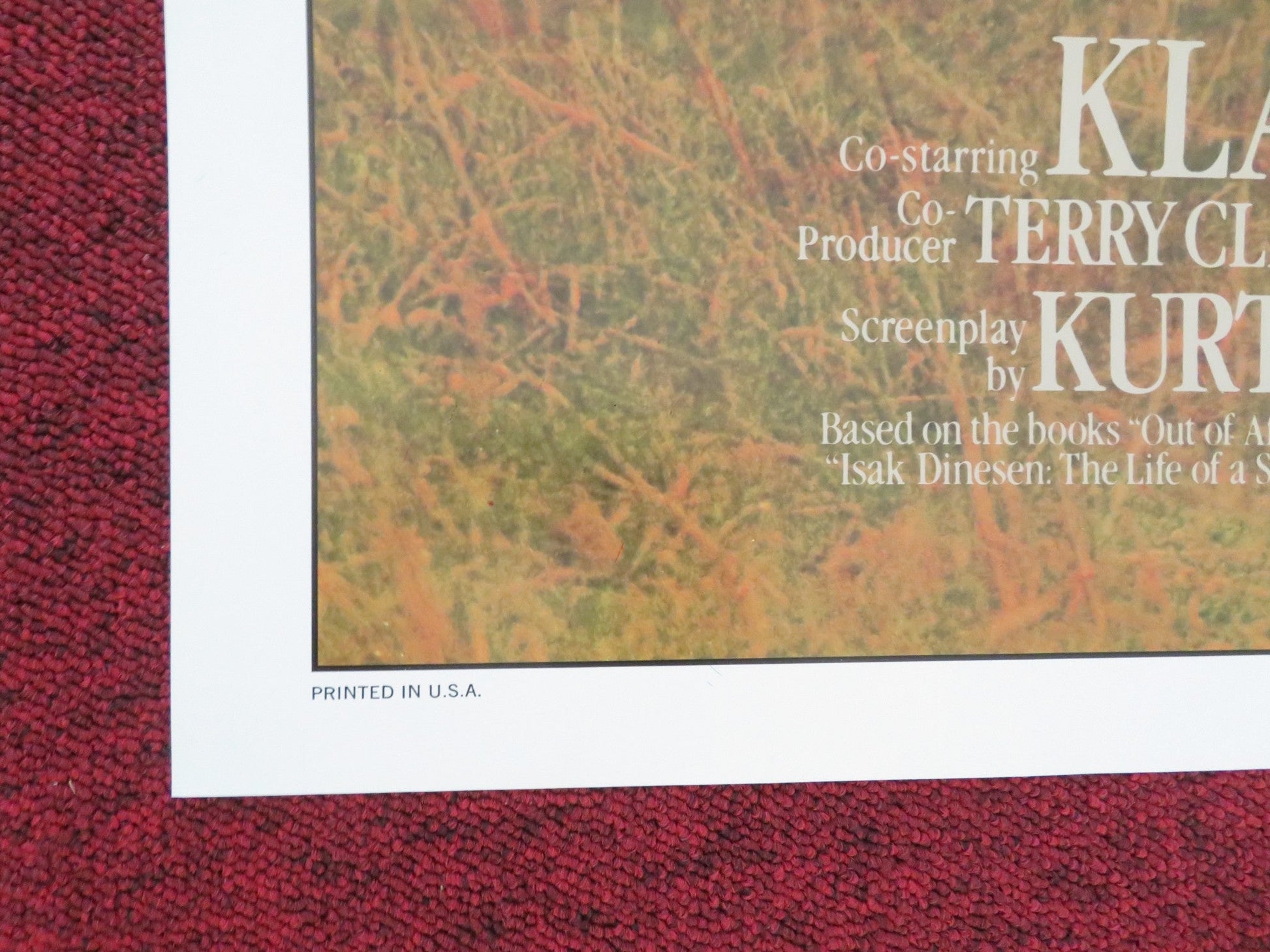 OUT OF AFRICA FOLDED US ONE SHEET POSTER MERYL STREEP ROBERT REDFORD 1985 Movie posters