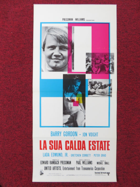 OUT OF IT ITALIAN LOCANDINA POSTER BARRY GORDON JON VOIGHT 1971 Rendezvous Cinema Movie posters