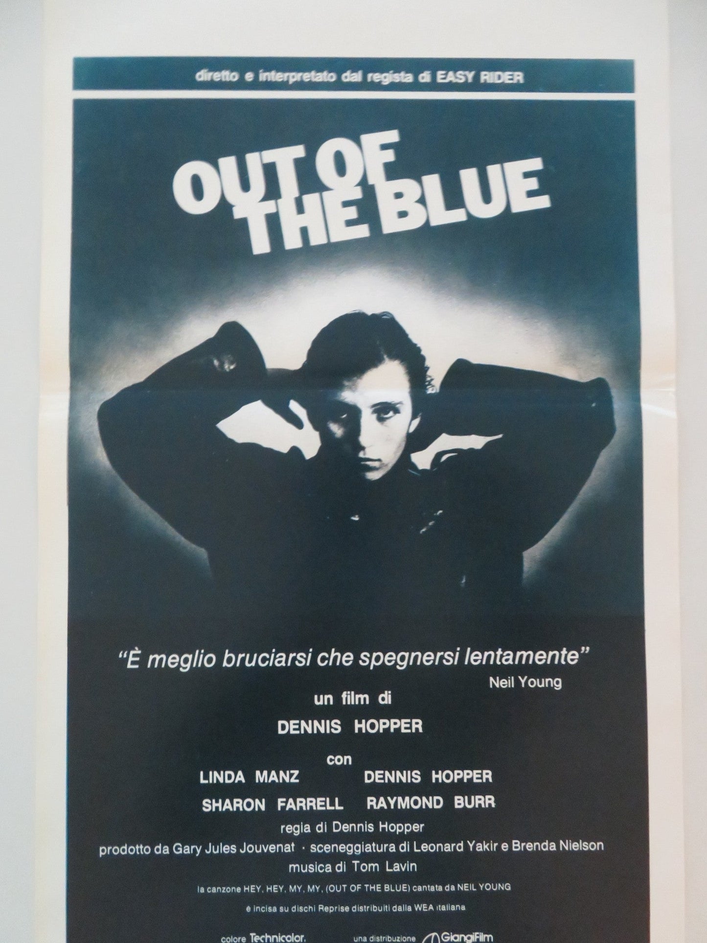 OUT OF THE BLUE ITALIAN LOCANDINA POSTER DENNIS HOPPER LINDA MANZ 1982 Movie posters